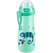 Nuk First Choice Sports Cup 24m+ 450ml - Chameleon - Детска бутилка за вода, която променя цвета си при леко триене или гореща течност с капак тип „push-pull“