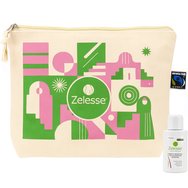 Zelesse Подарък Почистващ флуид за чувствителни зони 25 мл и ленена тоалетна чантичка 1 брой - 
