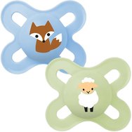 Mam Original Start Silicone Soother 0-2m Код 125SBc, 2 бр - Синьо / Зелено