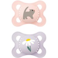 Mam Original Silicone Soother 2-6m Код 100SGc, 2 бр - розово / Люляк