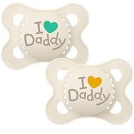 Mam Original Ι Love Daddy Silicone Soother 2-6m 2 бр, Код 115SU2c - крем