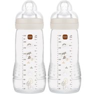 Mam Easy Active Baby Bottle 4m+ Код 365SUc 330ml, 2 бр - крем - Полипропиленова бутилка със силиконов биберон с висок дебит