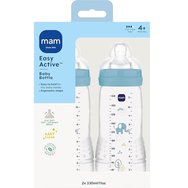 Mam Easy Active Baby Bottle 4m+ Код 365SBc 330ml, 2 бр - Синьо