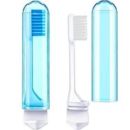 Dr Organic Подарък Преносима четка за зъби с калъф, синя, 1 брой - 