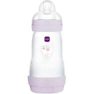 Mam Easy Start Anti-Colic Plastic Bootle 2m+, 260ml, Код 351SGc - Лилаво - Полипропиленово бебешко шише със силиконова биберон със среден поток и система против колики Mam Easy Start Anti-Colic Plastic Bootle 2m+, 260ml, Код 351SGc - Лилаво - Полипропиленово бебешко шише със силиконова биберон със среден поток и система против колики