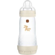 Mam Easy Start Anti-Colic Plastic Bootle 4m+, 320ml, Код 356SU1c - крем - Полипропиленова бутилка със силиконов биберон с висок поток и система против колики