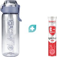 IgActive Promo Immune Plus 20 Effer.tabs & Подарък Sport Water Bottle 500ml 1 бр - Grey - Хранителна добавка с витамин C, D3 и цинк за подсилване на имунитета с вкус на портокал