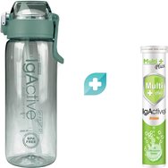 IgActive Promo Multi Plus 20 Effer.tabs & Подарък Sport Water Bottle 500ml 1 бр - Green - Мултивитамини и минерална хранителна добавка за енергия, стимулация и ежедневно благополучие с вкус на портокал