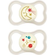 Mam Air Night Silicone Soother 6-16m 2 броя, Код 217SUc - Крем