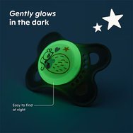 Mam Original Night Silicone Soother 2-6m 2 броя, Код 110SGc - Лилаво / Розово