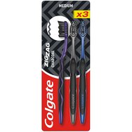 Colgate Promo ZigZag Charcoal Medium Toothbrush 3 Τεμάχια - Σετ Μέτριες Οδοντόβουρτσες με Ίνες Εμπλουτισμένες με Άνθρακα, για Βαθύ Καθαρισμό Colgate Promo ZigZag Charcoal Medium Toothbrush 3 Τεμάχια - Σετ Μέτριες Οδοντόβουρτσες με Ίνες Εμπλουτισμένες με Άνθρακα, για Βαθύ Καθαρισμό