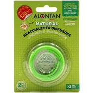 Alontan Natural Braccialetto Diffusore 2 Парчета - Зелени - Импрегнирана дифузионна гривна с етерично масло от цитронела за защита от комари