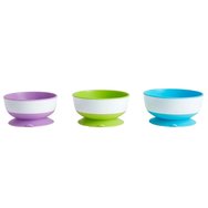 Munchkin Stay Put Suction Bowls 6m+, 3 броя Munchkin Stay Put Suction Bowls 6m+, 3 броя
