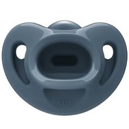 Nuk Sensitive Silicone Soother Soft 0-6m 1 брой - Антрацит - Залъгалка от 100% силикон, изключително мека и гъвкава