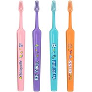 TePe Kids Extra Soft Toothbrush 6+ Years 4 броя - Multicolor 5 - Детски четки за зъби с ултрамеки влакна и забавни дизайни TePe Kids Extra Soft Toothbrush 6+ Years 4 броя - Multicolor 5 - Детски четки за зъби с ултрамеки влакна и забавни дизайни