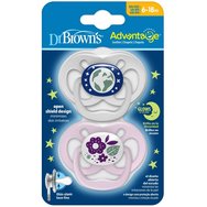 Dr.Brown's Advantage Soother 6-18m Код PA22003, 2 броя - Силиконова залъгалка с дизайн, който позволява на кожата да диша Dr.Brown's Advantage Soother 6-18m Код PA22003, 2 броя - Силиконова залъгалка с дизайн, който позволява на кожата да диша