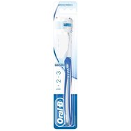 Oral-B 123 Indicator Medium Toothbrush 35mm 1 брой - Синьо / Бяло - Ръчна четка за зъби със средно твърди влакна