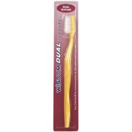 Wisdom Dual Texture Toothbrush 1 брой - Жълто - Четка за зъби с влакна със средна & твърда твърдост за ефективно почистване на плаката