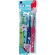 TePe Kids Extra Soft 3+ Years Multicolor Toothbrush 4 броя в произволно избрани цветове - Детски четки за зъби с много меки влакна & забавни дизайни TePe Kids Extra Soft 3+ Years Multicolor Toothbrush 4 броя в произволно избрани цветове - Детски четки за зъби с много меки влакна & забавни дизайни