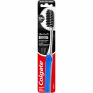 Colgate Slim Soft Charcoal 0.01mm Toothbrush 1 брой - Черна - Четка за зъби с изключително тънки и меки почистващи влакна, импрегнирани с активен въглен Colgate Slim Soft Charcoal 0.01mm Toothbrush 1 брой - Черна - Четка за зъби с изключително тънки и меки почистващи влакна, импрегнирани с активен въглен