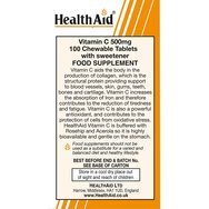 Health Aid Vitamin C 500mg 100 Chew.tabs