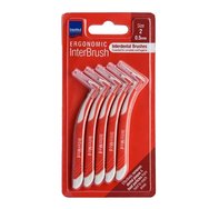Intermed Ergonomic InterBrush 5 Τεμάχια Size 2 - 0.5mm - Интердентални четки със специална анатомична дръжка Червени Intermed Ergonomic InterBrush 5 Τεμάχια Size 2 - 0.5mm - Интердентални четки със специална анатомична дръжка Червени