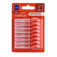 Intermed Ergonomic InterBrush Mini 8 бр Size 2 - 0.5mm - Интердентални четки с червена дръжка Intermed Ergonomic InterBrush Mini 8 бр Size 2 - 0.5mm - Интердентални четки с червена дръжка