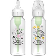 Dr. Brown’s Promo Anti-colic Options+ Spit-up, Burping & Gas 0m+ Код SB82042, 500ml (2x250ml) - Goat/Squirrel - Пластмасово бебешко шише, специално проектирано да намалява коликите & рефлукса, причинени от храненето при бебета