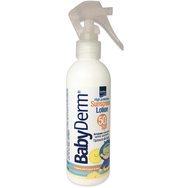 Intermed Babyderm Sunscreen Lotion Face & Body Бебешки слънцезащитен лосион за лице и тяло SPF50, 6m+, 200ml Intermed Babyderm Sunscreen Lotion Face & Body Бебешки слънцезащитен лосион за лице и тяло SPF50, 6m+, 200ml