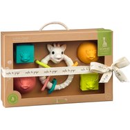 Sophie La Giraffe Coffret D'Eveil Awakening Gift Set Подаръчен комплект с играчки за ранно развитие, подходящ за бебета от 3 месеца & нагоре 5 броя Sophie La Giraffe Coffret D'Eveil Awakening Gift Set Подаръчен комплект с играчки за ранно развитие, подходящ за бебета от 3 месеца & нагоре 5 броя