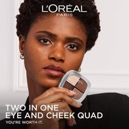 L\'Oreal Paris Rendez Eye & Cheek Quad Palette Палитра сенки за очи & бузи в 4 нюанса за разнообразни визии & всеки повод 8.4g - 04 Cold Platinum