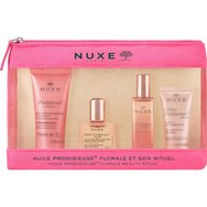 Nuxe Promo Prodigieuse Florale Travel Kit Shower Gel 30ml & Huile Prodigieuse 10ml & Le Parfum Eau de Parfum 15ml & Multi-Correction Gel Cream 15ml & Подарък тоалетна чанта