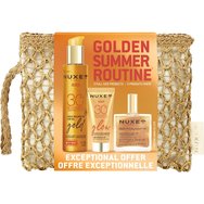 Nuxe Promo Sun Oil Spf30 Gold 150ml & Sun Glow Spf30 Sun-Kissed Fluid 40ml & Huile Prodigieuse Or Dry Oil 50ml & Подарък несесер 1 брой Nuxe Promo Sun Oil Spf30 Gold 150ml & Sun Glow Spf30 Sun-Kissed Fluid 40ml & Huile Prodigieuse Or Dry Oil 50ml & Подарък несесер 1 брой