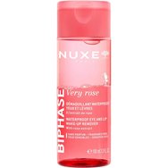 Nuxe Very Rose Biphase Waterproof Eye & Lip Make-Up Remover Двуфазен водоустойчив дегримьор за очи и устни без аромат, подходящ за чувствителна кожа 100ml