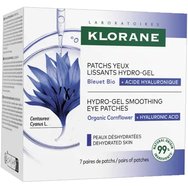 Klorane Cornflower Hydro-Gel Smoothing Eye Patches 14 броя (7 чифта) - Пачове за очи за тъмни кръгове & торбички с органична синя метличина