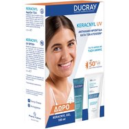 Ducray Keracnyl UV Anti-Blemish Spf50+ Face Fluid 50ml & подарък Keracnyl Anti-Blemishes Face & Body Cleansing Gel 100ml Ducray Keracnyl UV Anti-Blemish Spf50+ Face Fluid 50ml & подарък Keracnyl Anti-Blemishes Face & Body Cleansing Gel 100ml