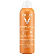 Vichy Capital Soleil Spf50+ Invisible Protective Mist Слънцезащитен крем за тяло с много висока защита под формата на спрей, водоустойчив с хидратиращо действие 200ml