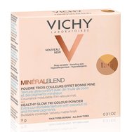 Vichy MineralBlend Make Up Healthy Glow Tri-Colour Powder Tan Трицветна пудра за блясък и хидратирана кожа 9gr