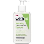 CeraVe Hydrating Cream to Foam Cleanser for Normal to Dry Skin 236ml - Пянен почистващ, хидратиращ и демакииращ крем за лице и тяло за нормална и суха кожа CeraVe Hydrating Cream to Foam Cleanser for Normal to Dry Skin 236ml - Пянен почистващ, хидратиращ и демакииращ крем за лице и тяло за нормална и суха кожа