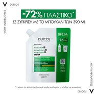 Vichy Dercos Anti-Dandruff Dermatological Shampoo for Dry Hair - Refill 390ml