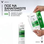 Vichy Dercos Anti-Dandruff Dermatological Shampoo for Dry Hair - Refill 390ml