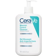 CeraVe Blemish Control Face Cleanser Gel 473ml - Освежаващ почистващ гел за лице със салицилова киселина и керамиди за кожа, склонна към акне, с помпа