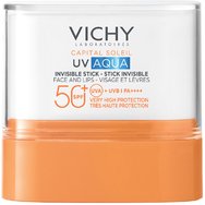Vichy Capital Soleil UV-AQUA Spf50+ Invisible Stick 9g - Невидим слънцезащитен стик за лице и устни с много висока защита, без аромат Vichy Capital Soleil UV-AQUA Spf50+ Invisible Stick 9g - Невидим слънцезащитен стик за лице и устни с много висока защита, без аромат