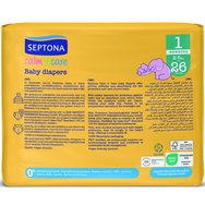 Septona Calm n\' Care Baby Diapers Giga Box Newborn No1 (2-5kg) 78 бр (3x26 бр)