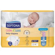 Septona Calm n\' Care Baby Diapers Giga Box Mini No2 (3-6kg) 90 бр (3x30 бр)