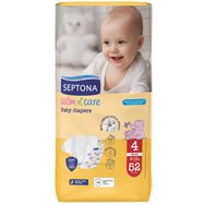 Septona Calm n\' Care Baby Diapers Giga Box Maxi No4 (8-13kg) 156 бр (3x52 бр)