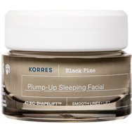 Korres PROMO PACK Black Pine Overnight Total Revival Plump-Up Sleeping Facial 40ml & Подарък Overnight Total Revival Serum 15ml & Подарък тоалетна чанта