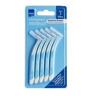 Intermed Ergonomic InterBrush 5 бр Size 3 - 0.6mm - Интердентални четки със специална анатомична дръжка Синя Intermed Ergonomic InterBrush 5 бр Size 3 - 0.6mm - Интердентални четки със специална анатомична дръжка Синя