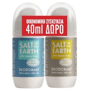 Salt of the Earth Promo Amber & Sandalwood Deo Roll-On 75ml & Ocean & Coconut Deo Roll-On 75ml - Натурален дезодорант спрей с аромат на кехлибар и сандалово дърво и натурален дезодорант спрей с аромат на океан и кокос Salt of the Earth Promo Amber & Sandalwood Deo Roll-On 75ml & Ocean & Coconut Deo Roll-On 75ml - Натурален дезодорант спрей с аромат на кехлибар и сандалово дърво и натурален дезодорант спрей с аромат на океан и кокос