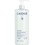 Caudalie Vinoclean Cleansing Almond Milk Хидратиращо Почистващо Мляко за Лице & Очи за Подхранване & Успокояване, Подходящо за Суха Кожа с Помпа 400ml